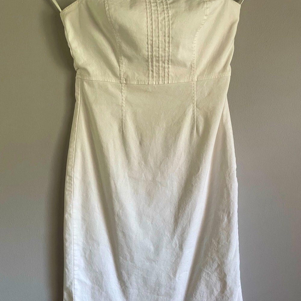 White express strapless dress